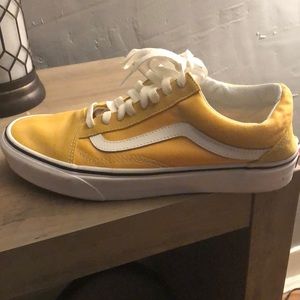 Brand new yellow vans. Worn one time